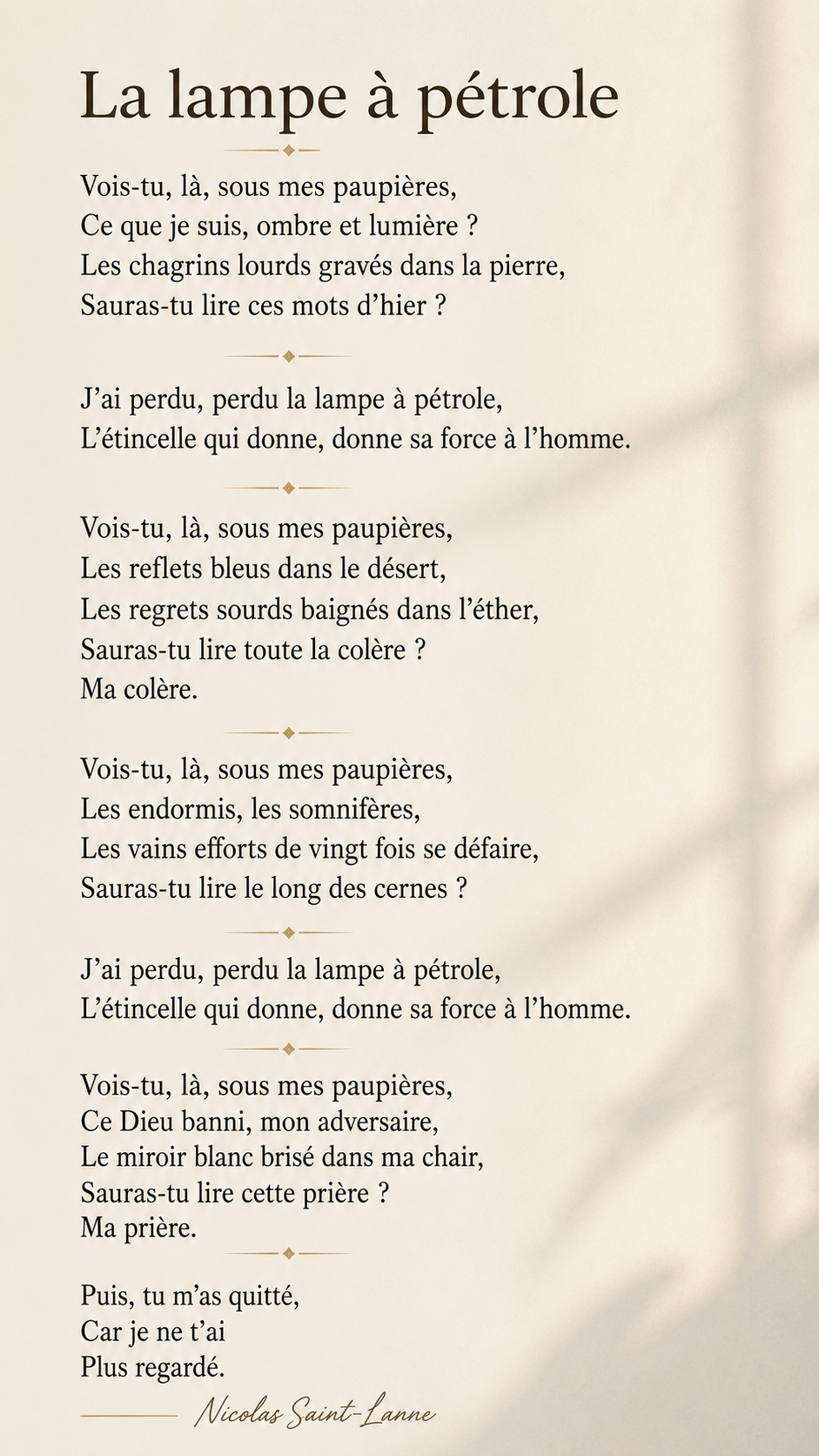 Texte Nicolas Saint-Lanne / Musique Robert Gacon 