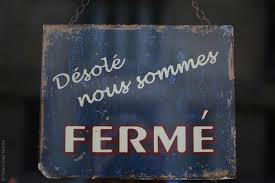 fermé pour congés