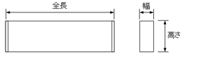 アルミフラットレベル 全長×幅×高さ