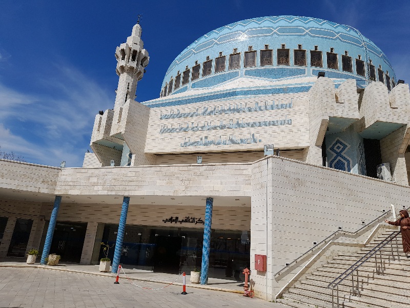 König Abdullah, auch Blaue Moschee genannt. 