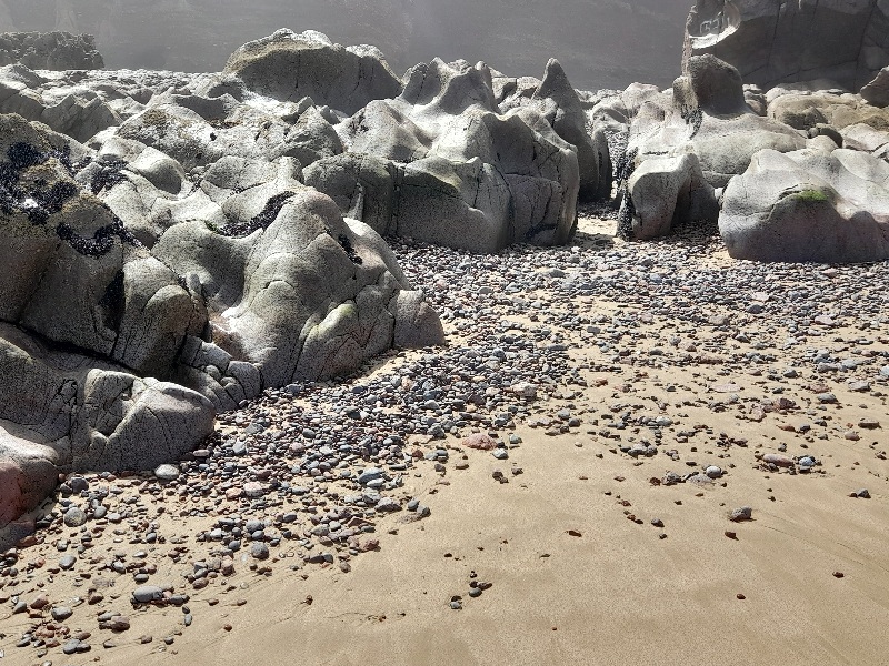 Manche Felsen sahen aus wie Skulpturen. 