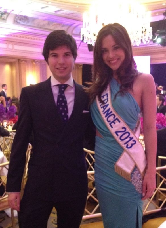Paco Montalvo at the Global Gift Gala of Eva Longoria in Paris  with the Miss France Marine Lorphelin
