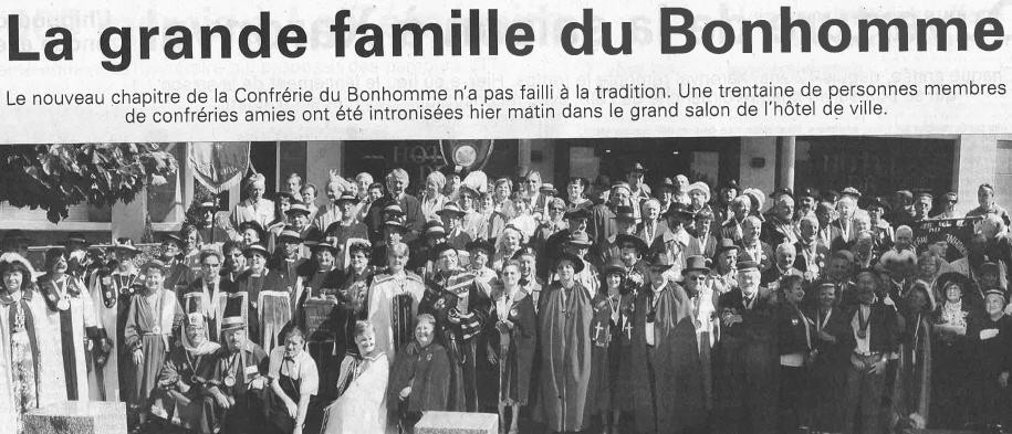 5 juillet 2009 - 69e chapitre et 25e en grande solennité de la Confrérie du Bonhomme de Saint-Dié-des-Vosges