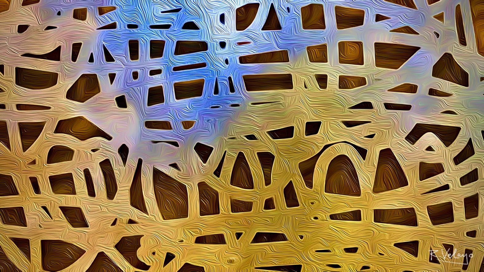 "METALLIC WEB IN ABSTRACT" [Created: 6/07/2021]