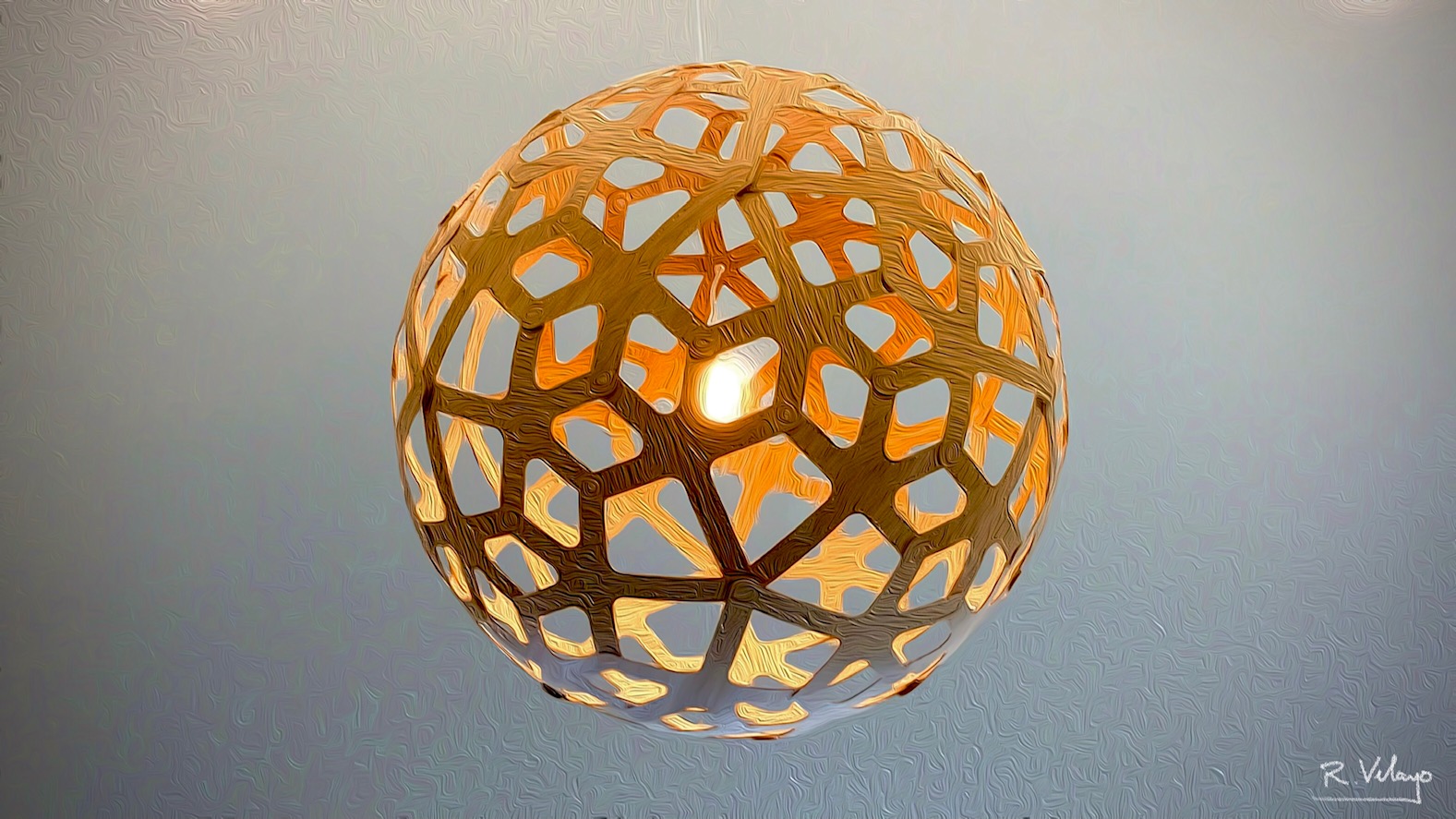 "MODERN NATURAL SPHERICAL PENDANT LAMP" [Created: 6/16/2021]