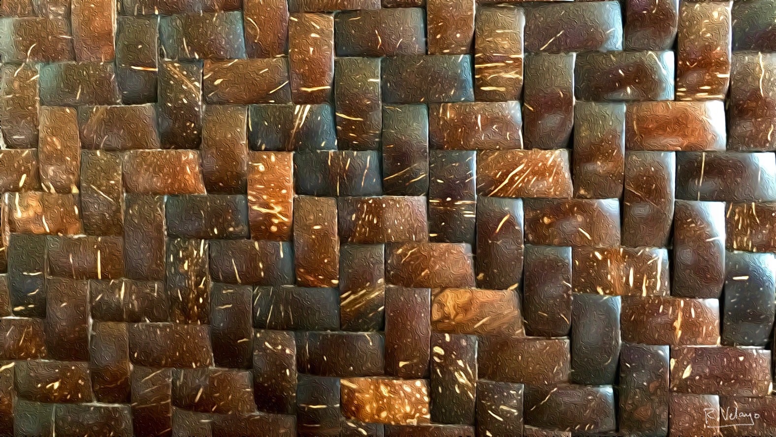 "COCONUT SHELL IN WOVEN PATTERN" [Created: 8/27/2021]