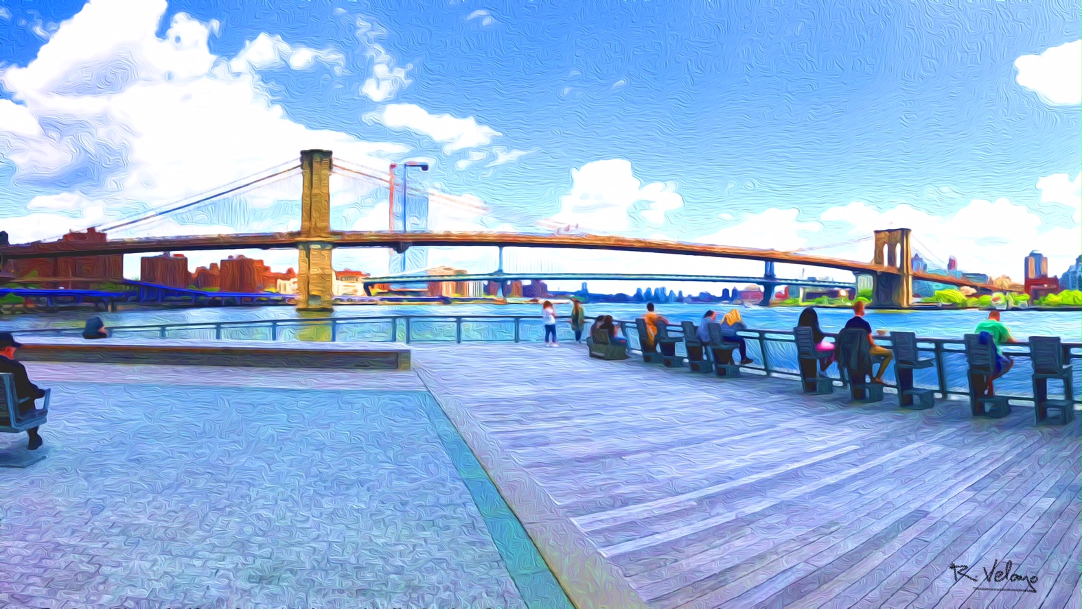 "VIEW OF BROOKLYN BRIDGE FROM THE SEAPORT" [Created: 1/13/2021]