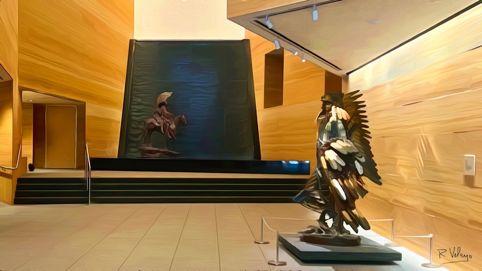 "WATERFALL SCULPTURE AT THE JAMES MUSEUM" [Created: 7/08/2022]