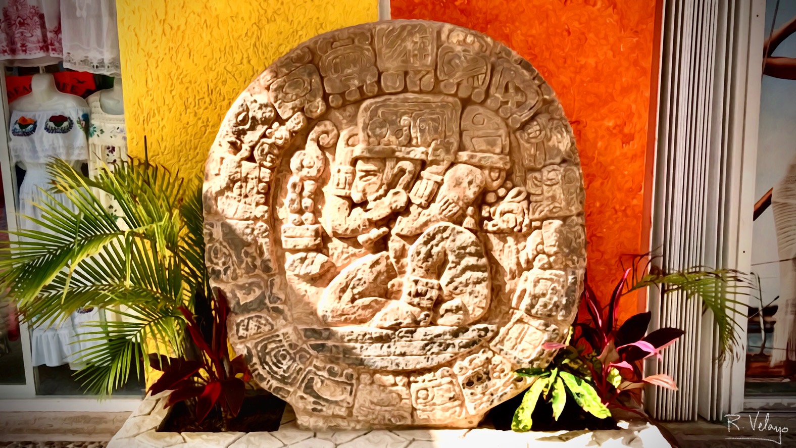 "MAYAN STONE CARVING ON DISPLAY AT COZUMEL’S CRUISE PORT" [Created: 3/14/2022]