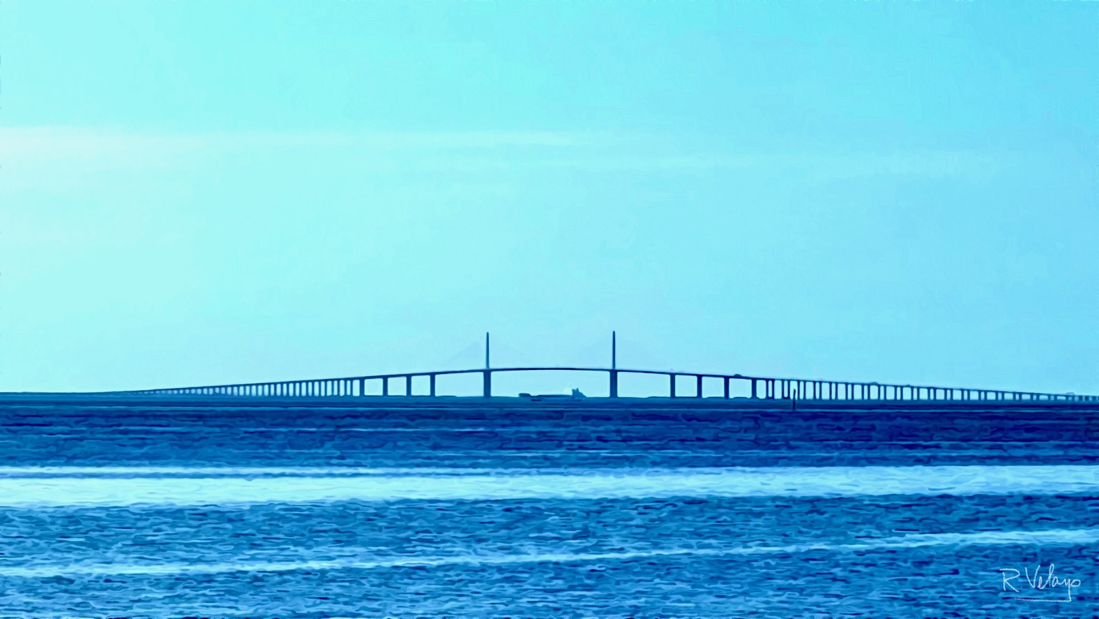 "VIEW OF SUNSHINE SKYWAY BRIDGE FROM BAY VISTA PARK" [Created: 2/28/2022]