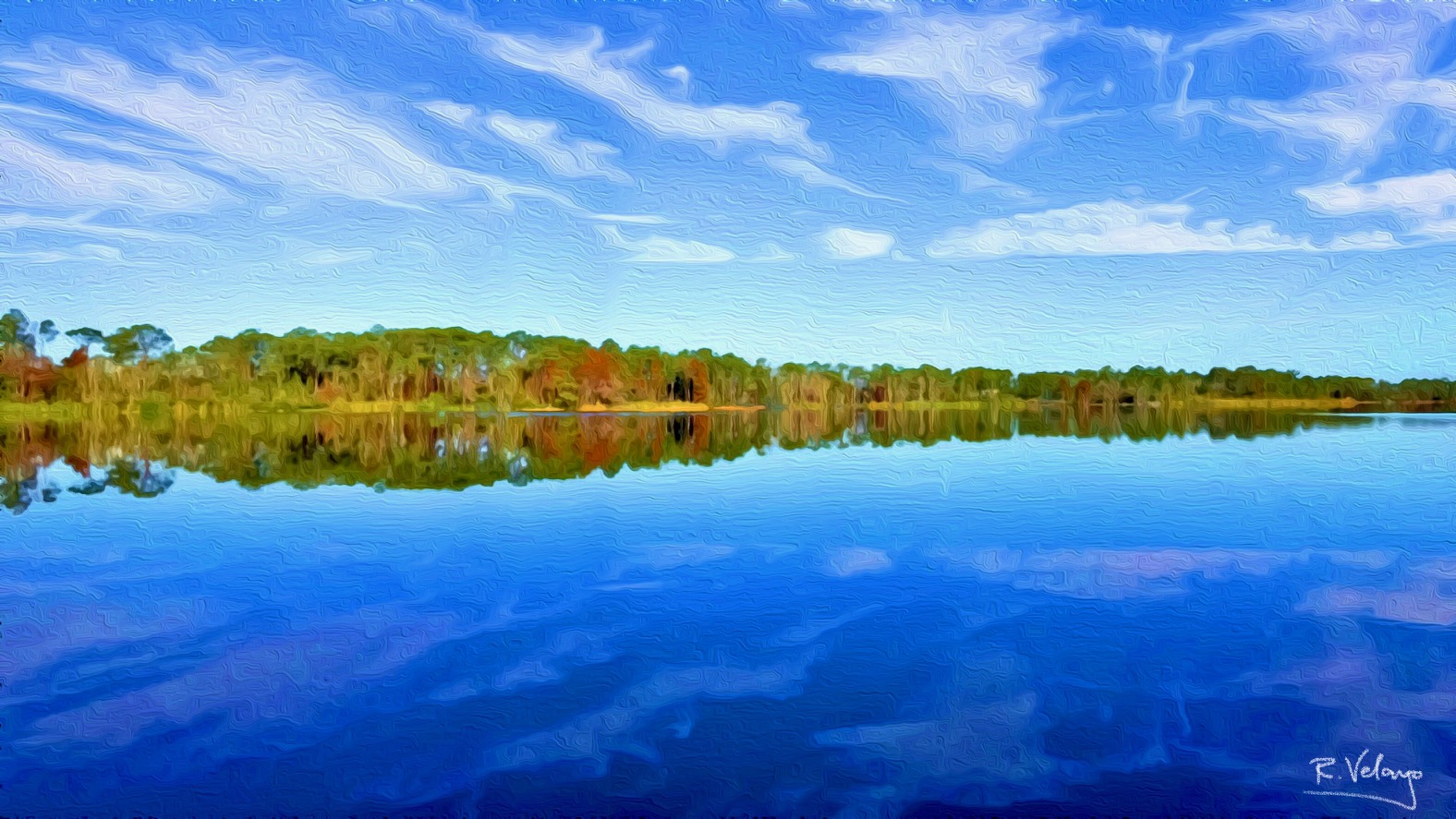 "THE SKY'S REFLECTION ON OLD LAKE DAVENPORT" [Created: 4/29/2021]