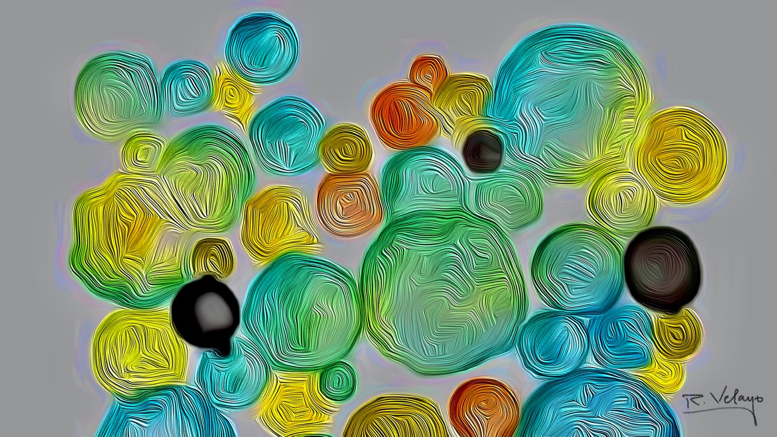 "WAVY SPHERES IN DIFFERENT COLORS AND SIZES" [Created: 1/11/2021]