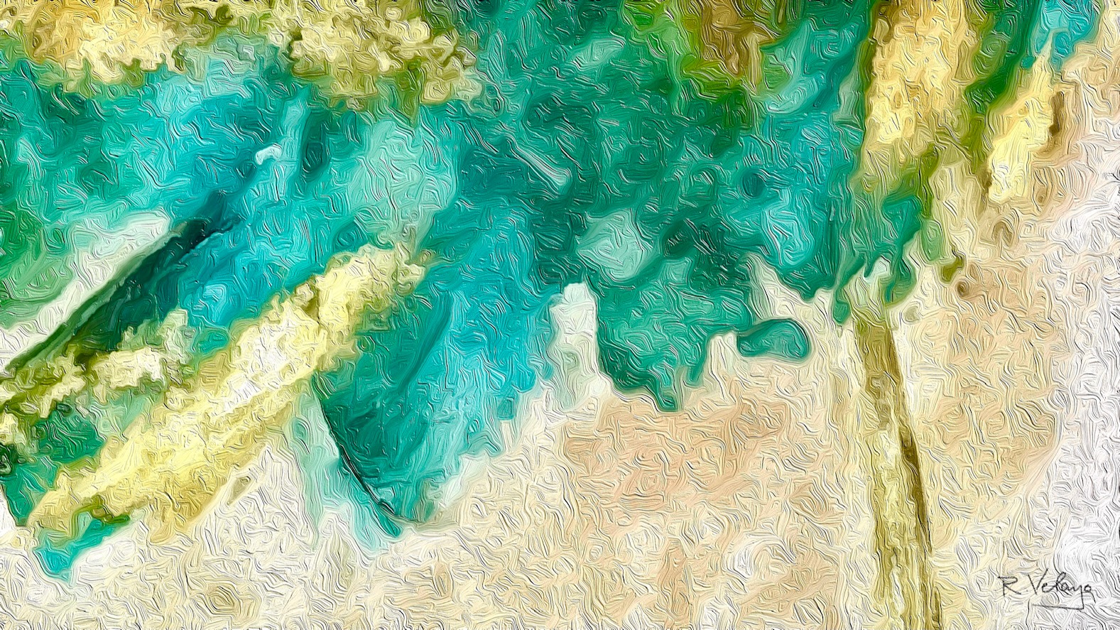 "TURQUOISE AND GOLD" [Created: 4/18/2021]