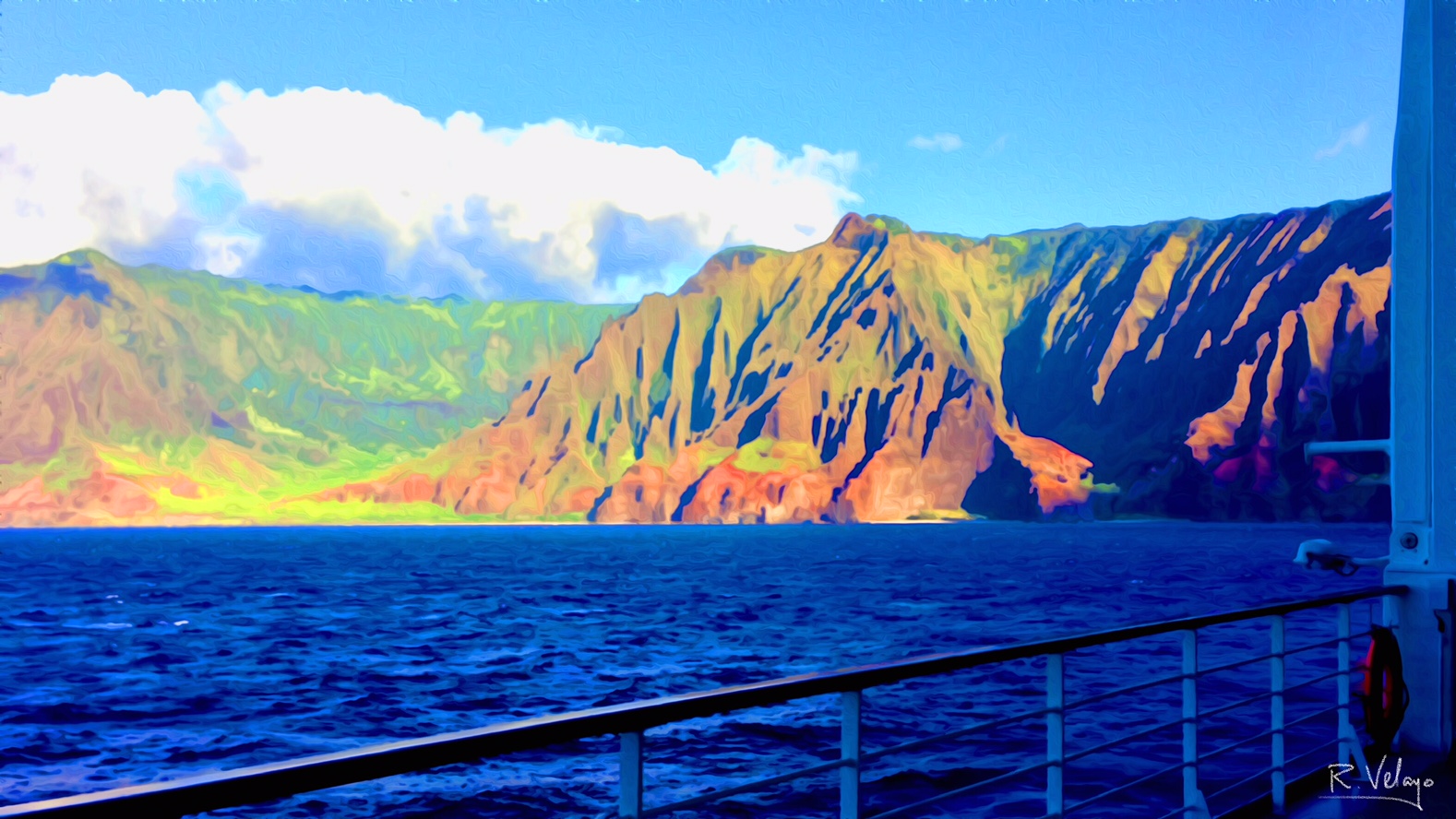 "VIEW OF NAPALI COAST FROM PRIDE OF AMERICA CRUISE" [Created: 9/12/2021]