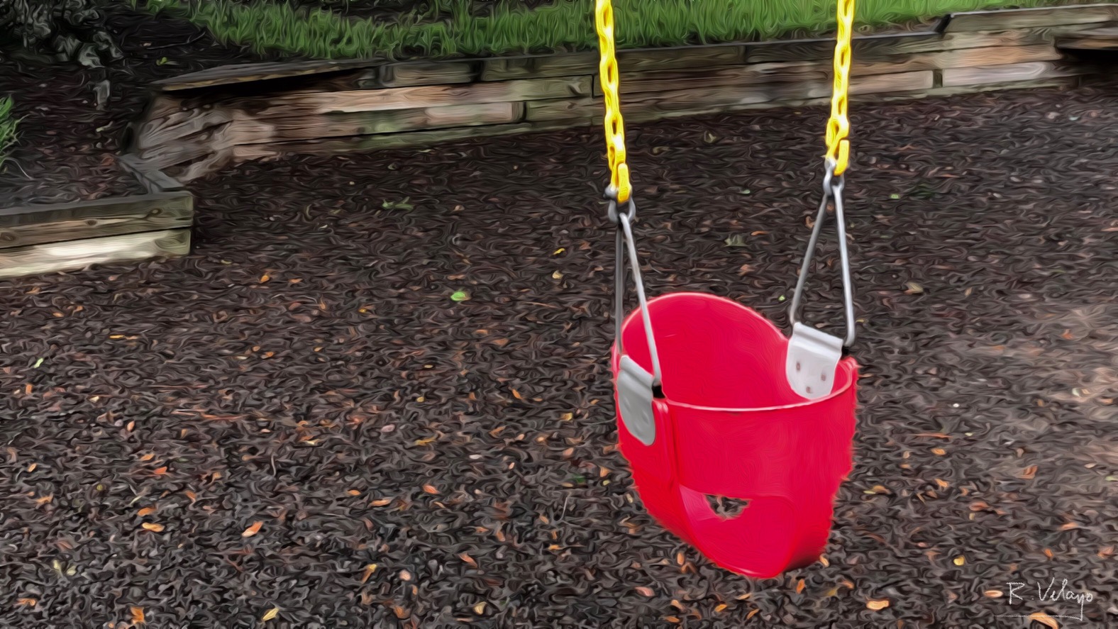 "A RED SWING AT BAHAMA BAY RESORT’S PLAYGROUND AREA" [Created: 6/09/2021]