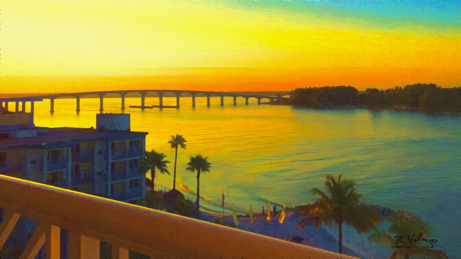 "HOTEL BALCONY OVERLOOKING CLEARWATER BEACH IN THE WINTER" [Created: 1/17/2021]