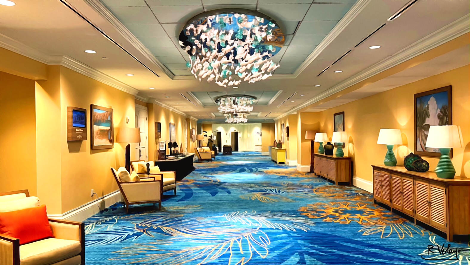 "HALLWAY AT MARGARITAVILLE’S CONFERENCE CENTER" [Created: 1/27/2021]