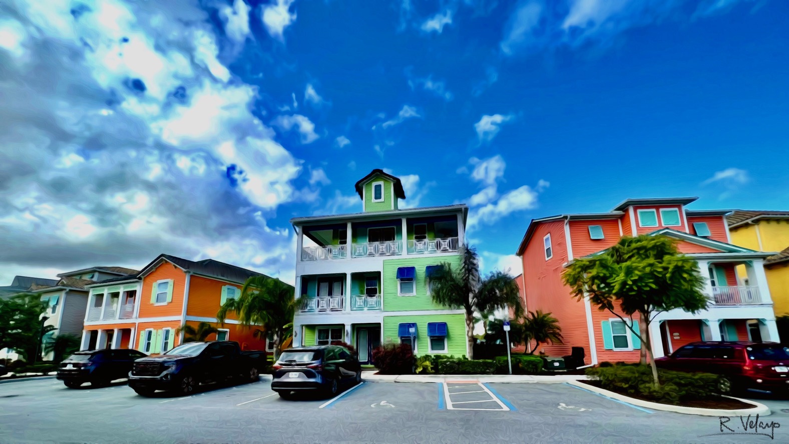 "COLORFUL ROW OF COTTAGES AT MARGARITAVILLE" [Created: 12/23/2021]
