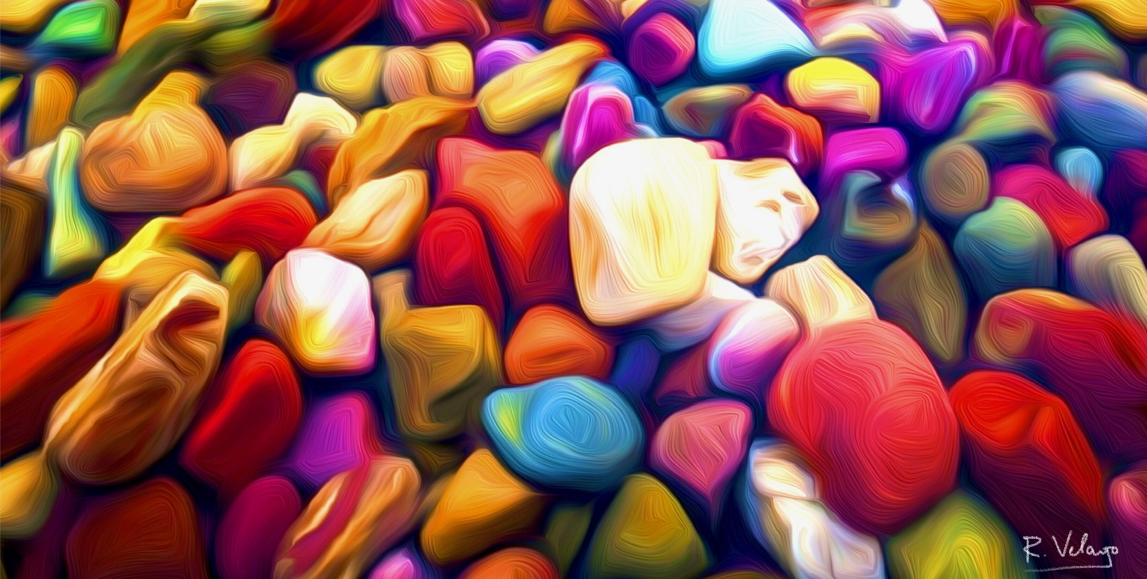 "STONES IN A MYRIAD OF COLORS 2" [Created: 4/03/2021]