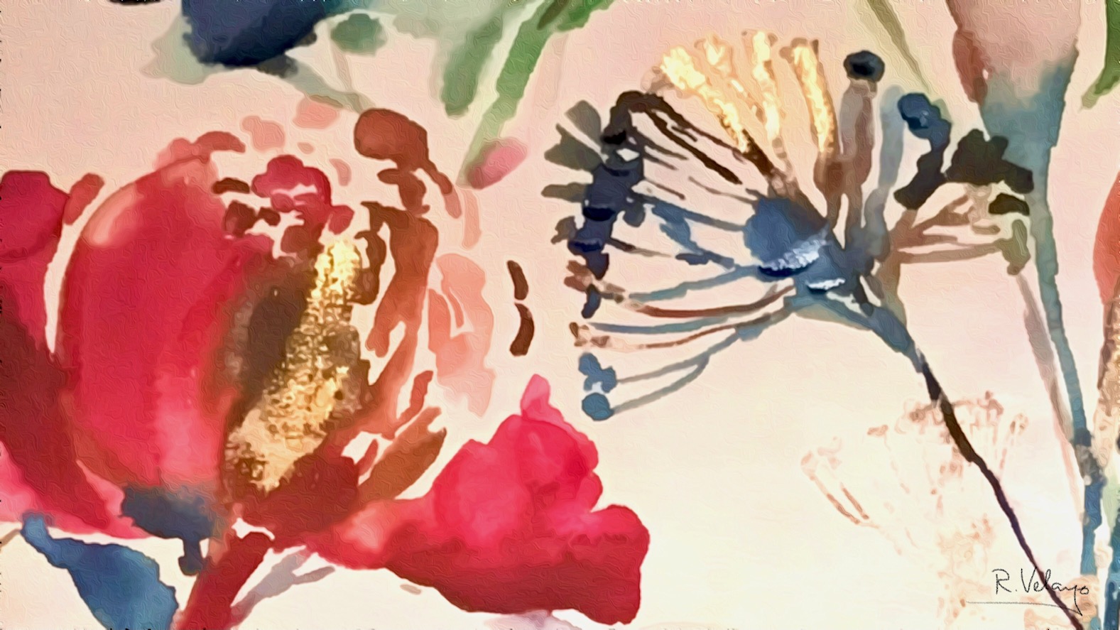 "MULTICOLORED FLORALS IN WATERCOLOR 2" [Created: 1/23/2022]