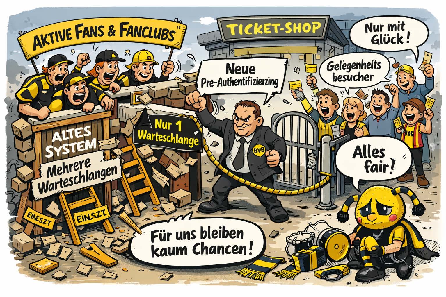 Neue Pre-Authentifizierung beim BVB-Ticketvorverkauf: Mehr Kontrolle, weniger Chancen für aktive Fans