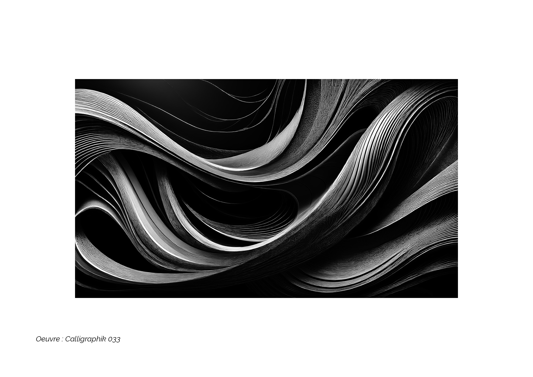 Calligraphik - Oeuvre noir et blanc. Tirage Fine Art en édition limitée, Franck Chastanier