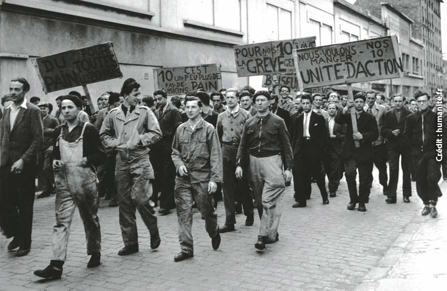 Grève à l'usine Renault, juin 1947