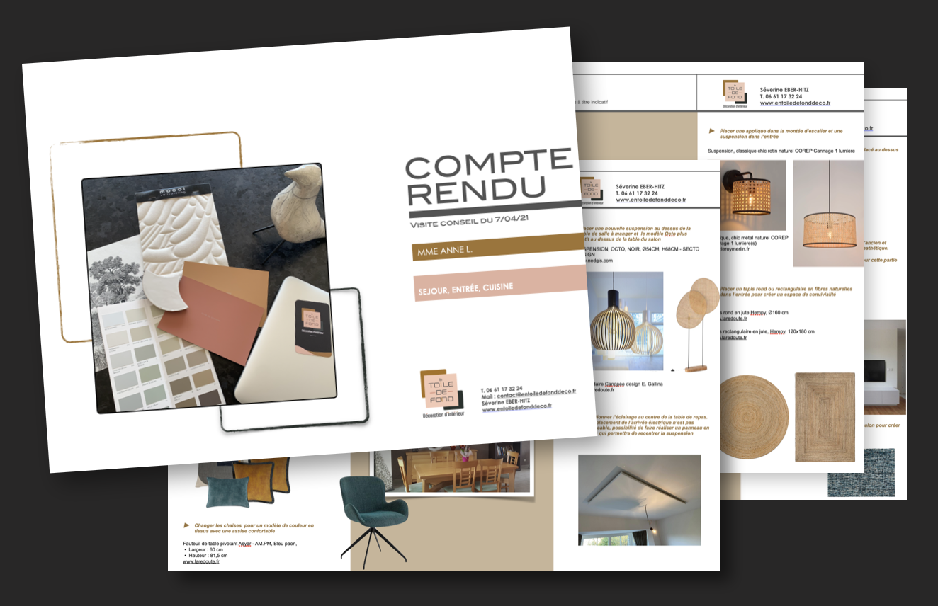Page De Garde Compte Rendu De Visite Centre Alma Une visite-conseils" à domicile - Décoration et design d'intérieur à
