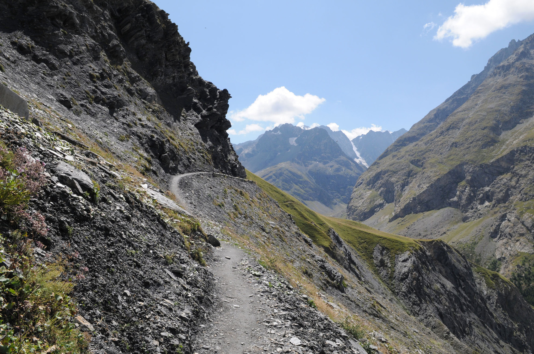 Le passage "clée" du sentier des Crevasses...