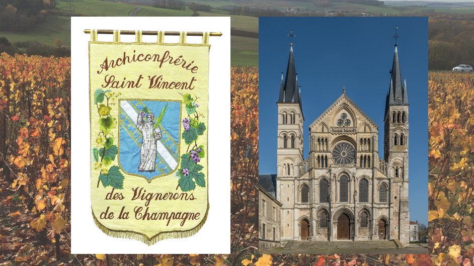 À Reims, en 2007, les Confréries Saint-Vincent s’invitent à la basilique Saint-Remi.