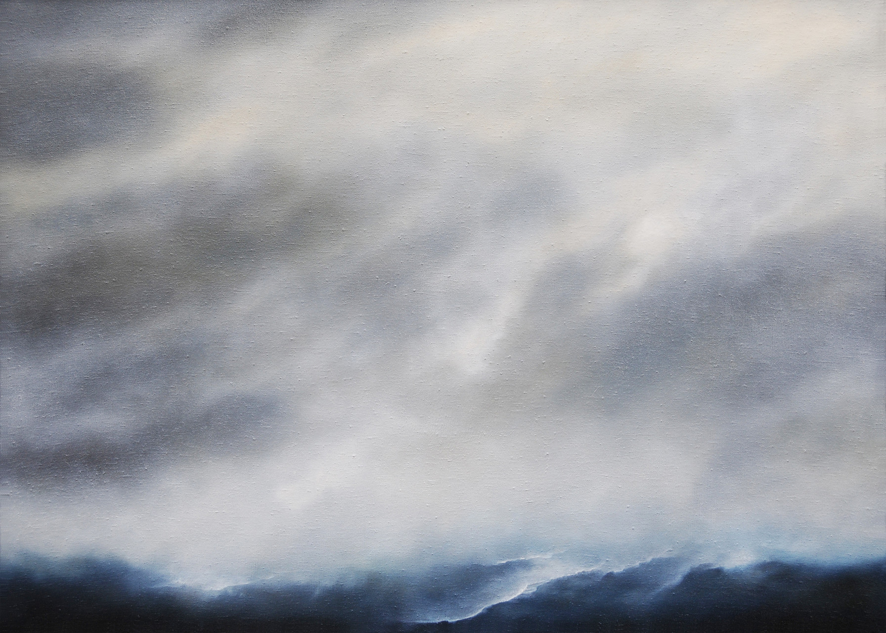 OHNE TITEL, 2015, Öl/Lwd. (grob strukturiert), 100 x 140cm