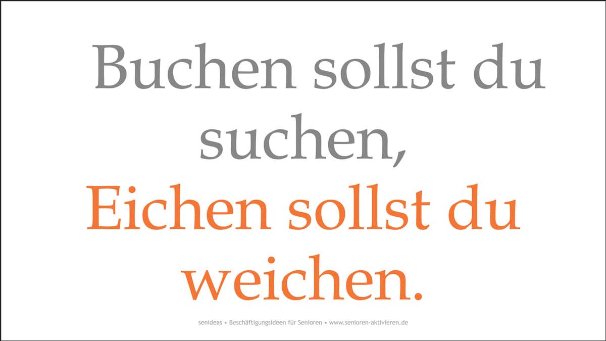 Sprichwörter & Redewendungen SENIDEAS