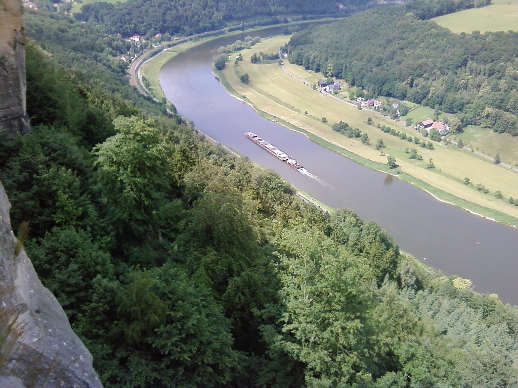 Die Elbe von der Burg Königstein