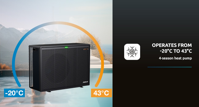 Pompa di calore con design verticale compatto