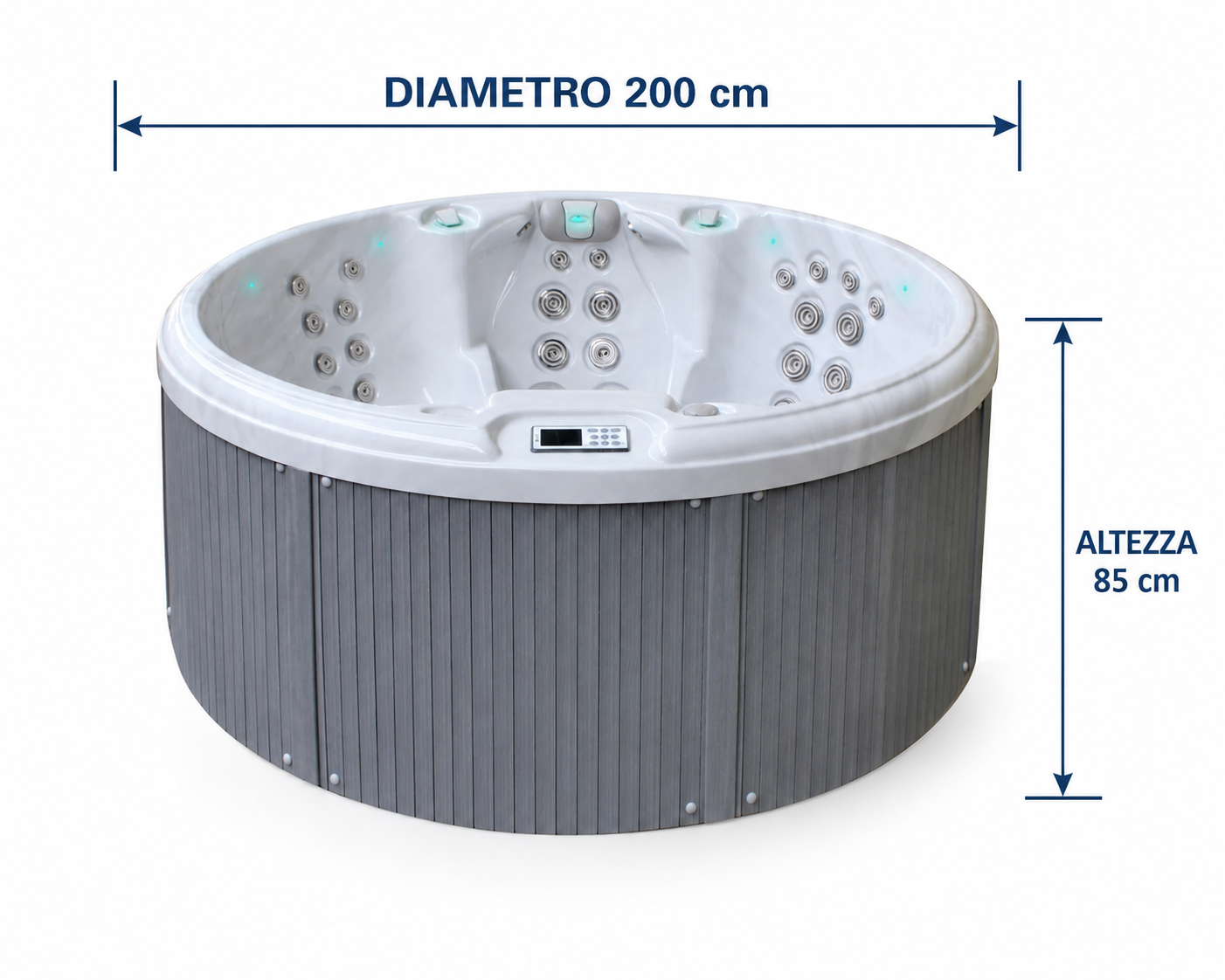 Dimensioni SPA IDROMASSAGGIO RECHARGE