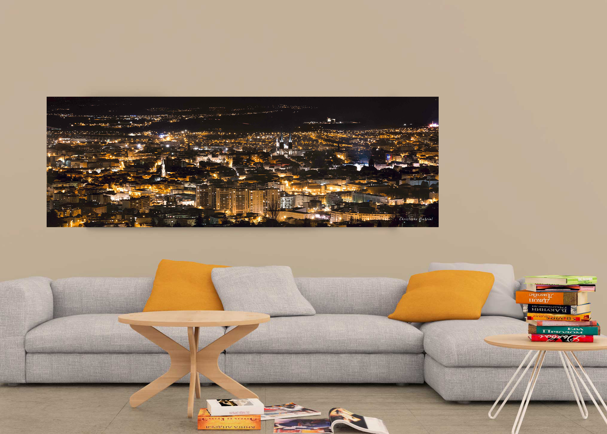 Tirage panoramique Clermont-Ferrand  nuit