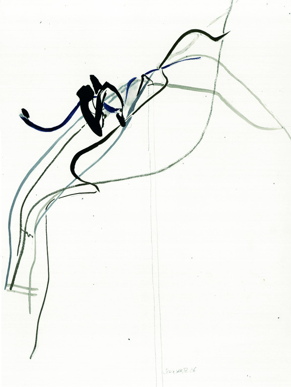 Studie nach einer Plastik I 2006 I 39 x 29 cm I Tusche, Bleistift auf Papier