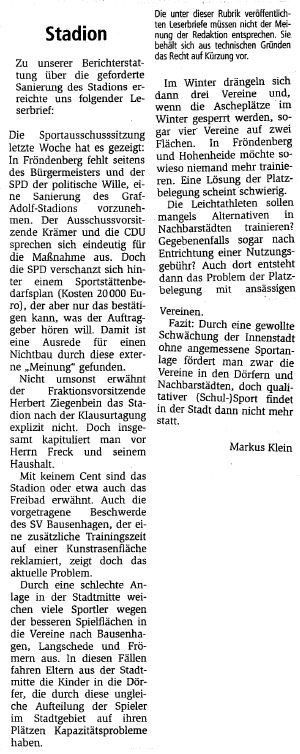 Leserbrief HA