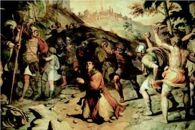 Lapidazione del primo martirio cristiano Stefano Apostolo