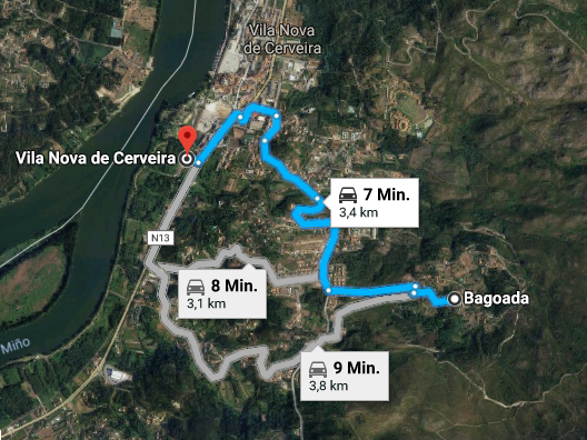 Anfahrt - Quinta Bagoada