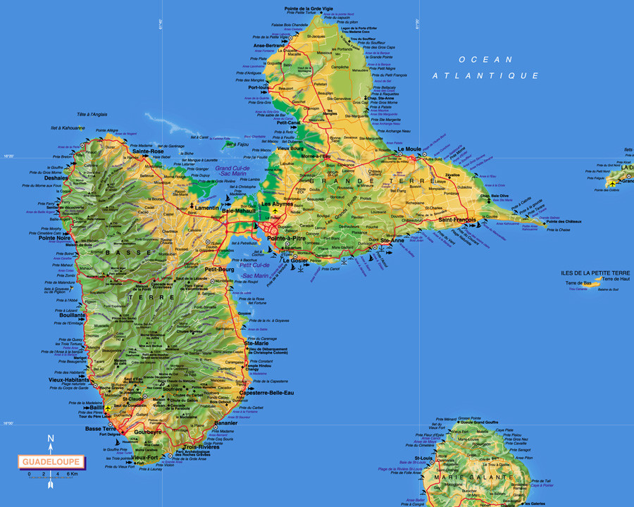La Guadeloupe • Cartographie touristique / Édition : Les Créations du Pélican • © recreacom.fr - Studio de création Christophe Houlès