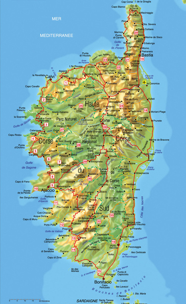 La Corse • Cartographie touristique / Édition : Les Créations du Pélican • © recreacom.fr - Studio de création Christophe Houlès