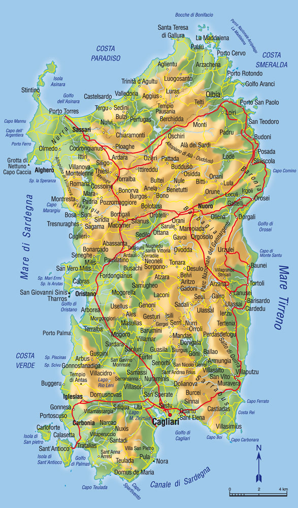 La Sardaigne • Création cartographie touristique / Édition : Les Créations du Pélican • © recreacom.fr - Studio de création Christophe Houlès