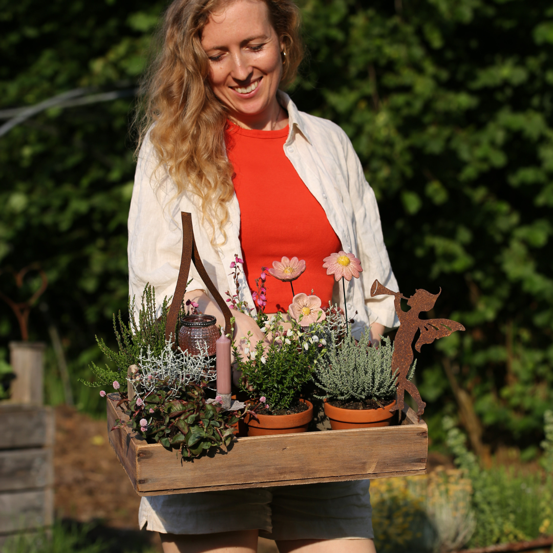 Meine kreative DIY-Dekoidee für den Garten - Holzkiste mit Griff
