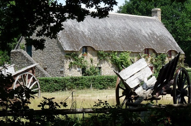 Le village de chaumières de Kerhinet,  St Lyphard (Loire-Atlantique) 30 juin 2010