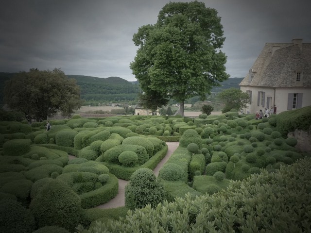 Le jardin de topiaires au Château de Marqueyssac, Vézac (Dordogne) 10 mai 2014