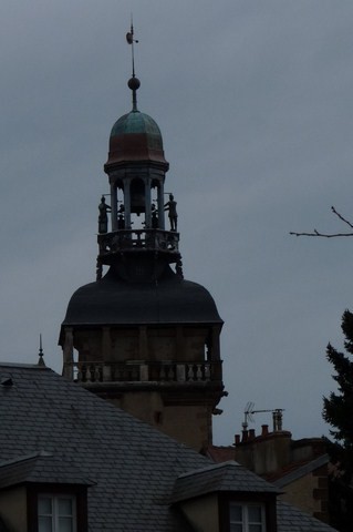 Le Jacquemart de la tour de l'horloge, Moulins (Allier) 5 mars 2013