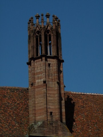 Le clocheton de la nef  de l'église du couvent des Dominicains, Guebwiller (Haut-Rhin) 17juin 2013