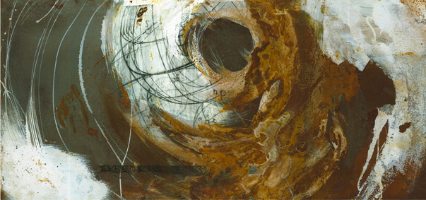 Jeder Ort hat sein Geheimnis , 29x60 cm, Fotografie auf Stahl, 2002