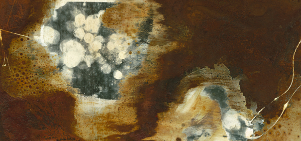 Jeder Ort hat sein Geheimnis , 29x60 cm, Fotografie auf Stahl, 2002